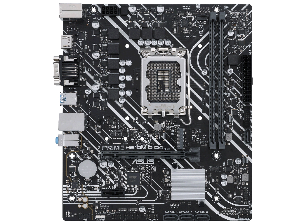 Placa de baza Asus PRIME H610M-D D4Intel H610 ,PCIe 4.0, Realtek 1Gb Ethernet, HDMI